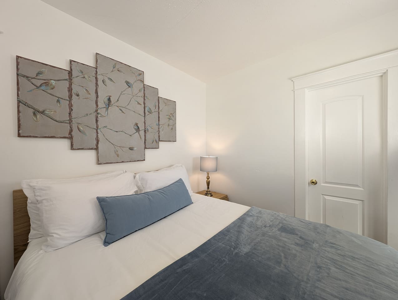 Comfortable Queen bedroom with soft linens.