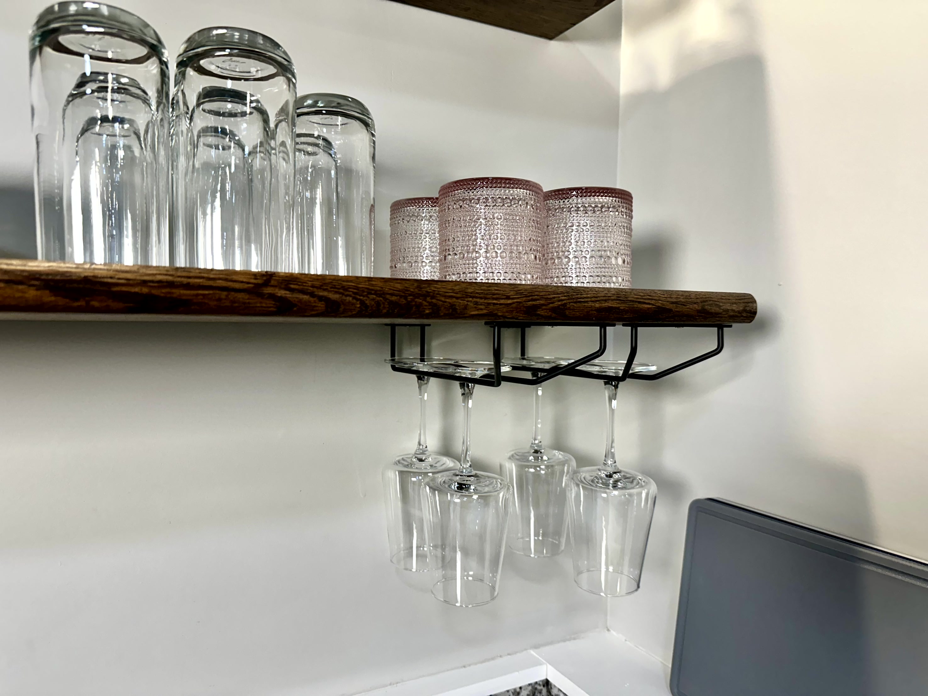 Wine and cocktail glasses for evening wind-downs
