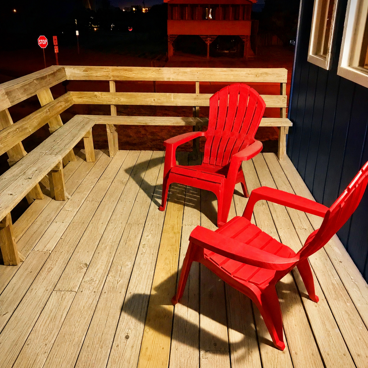 Admiral's Watch OBX — deck evening lighting