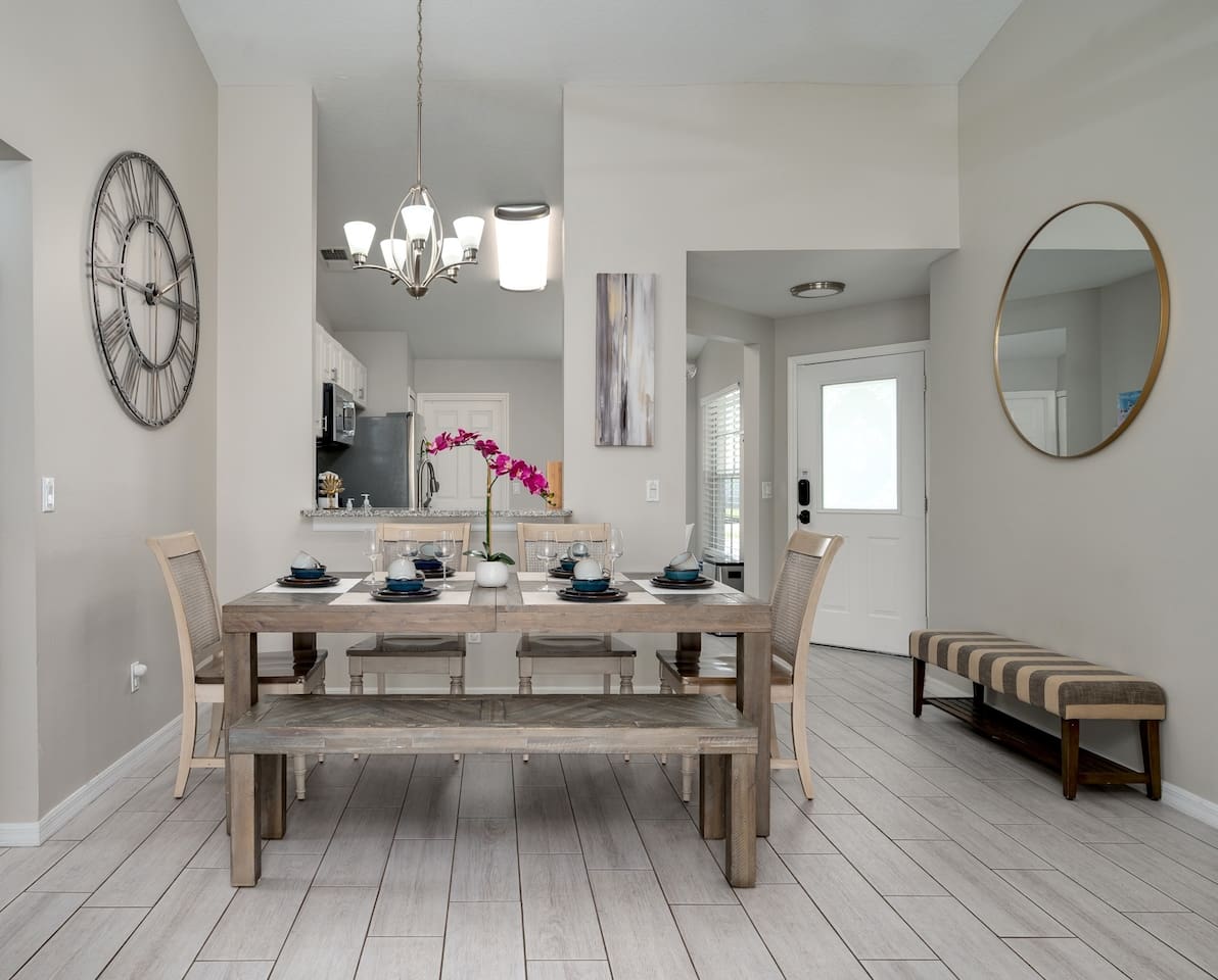 Dining table set for your stay