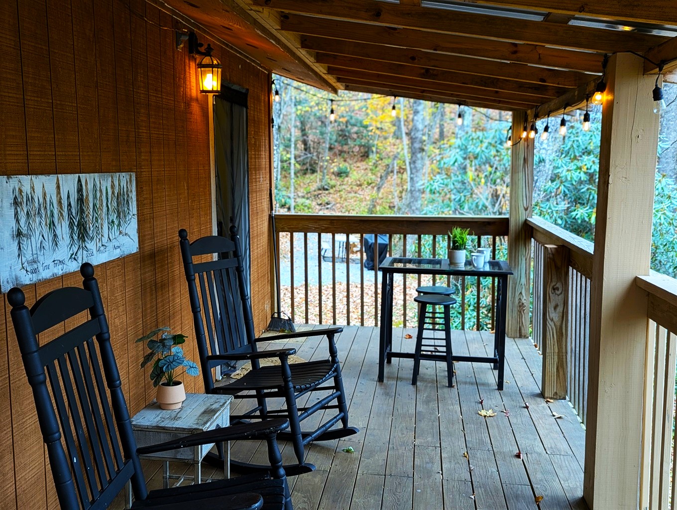 Private Porch with Rocking Chairs