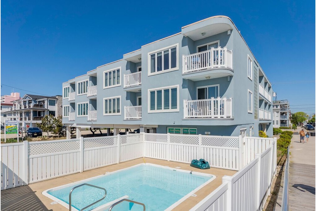 Pool area of the property