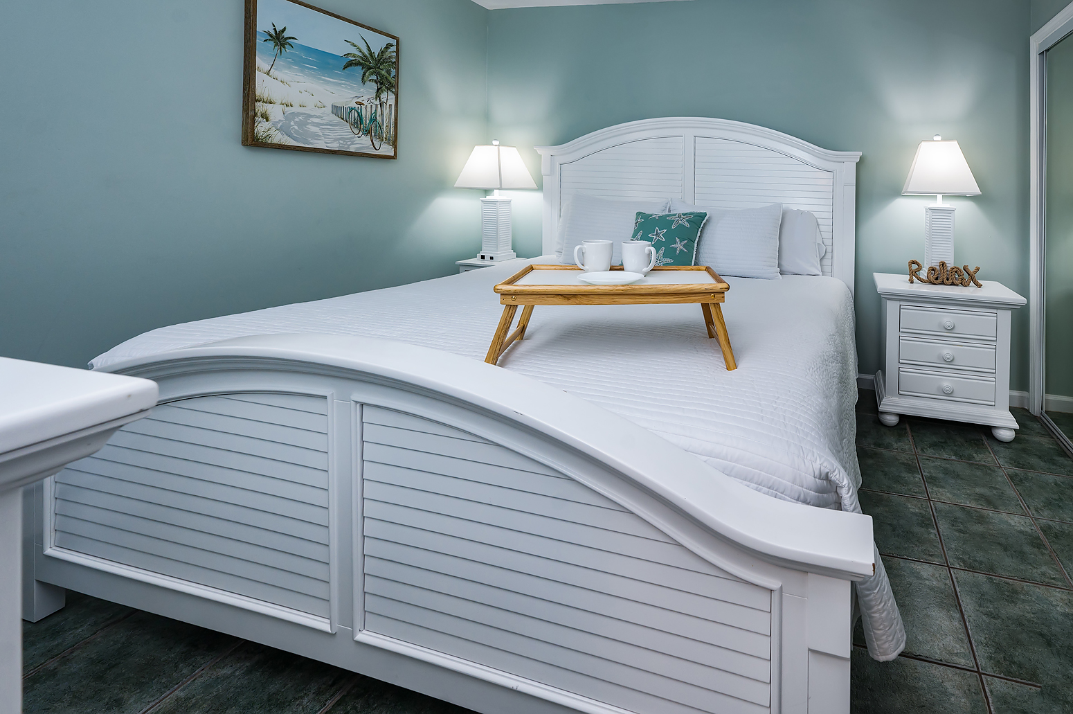 Master BR with king size bed and 42" TV