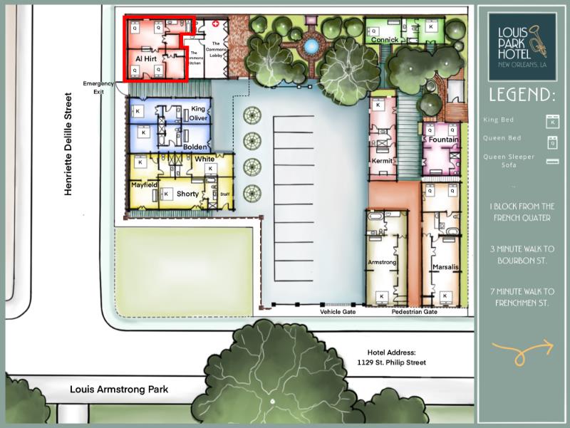 Property Map - Al Hirt Guest House