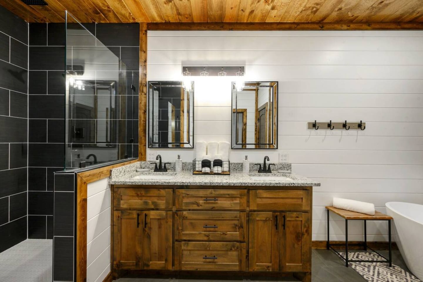 Start your day in peace or unwind at night in our spacious, modern bathrooms.