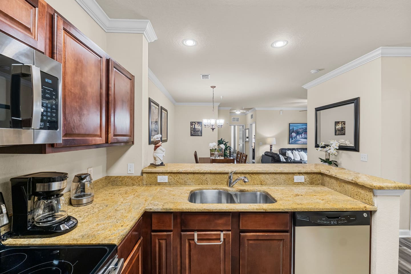 A fully equipped kitchen ready for your culinary adventures.