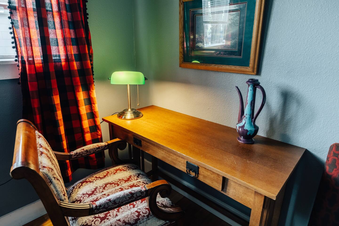 each bedroom has its own work space 