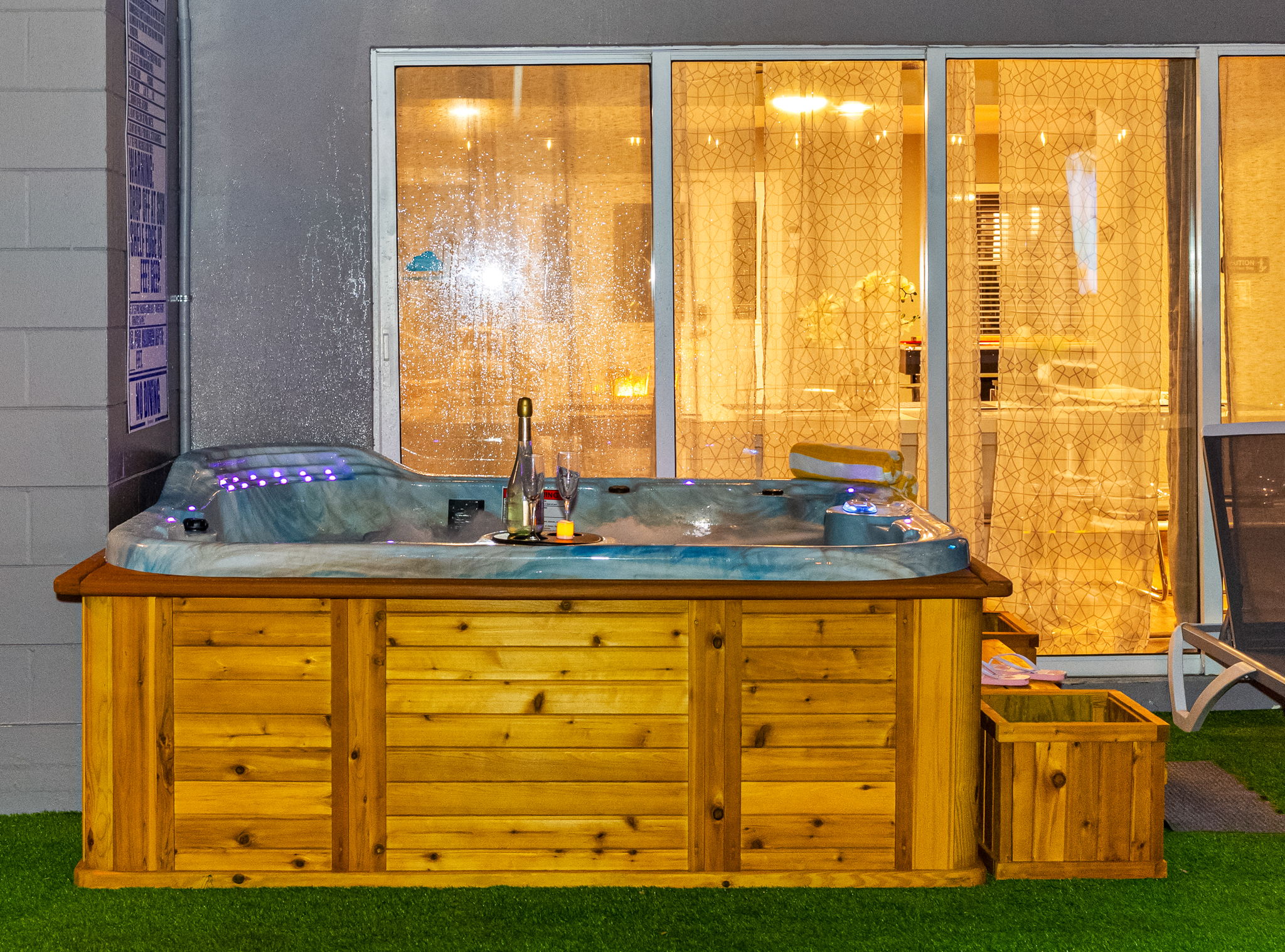Between the pool float fun and evening wine, this tucked-away hot tub is where your vacation rhythm hits its perfect beat.