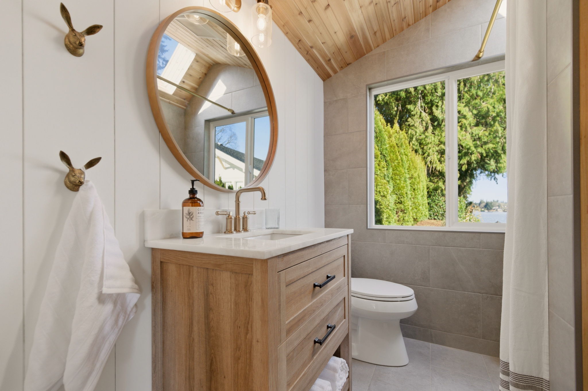 Abundant fluffy towels, a generous walk-in shower, premium bath products, a blow dryer, and the thoughtful details that make everyday routines feel indulgent.