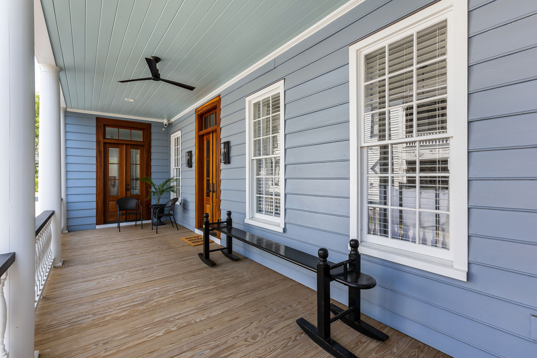 First floor porch with joggleboard