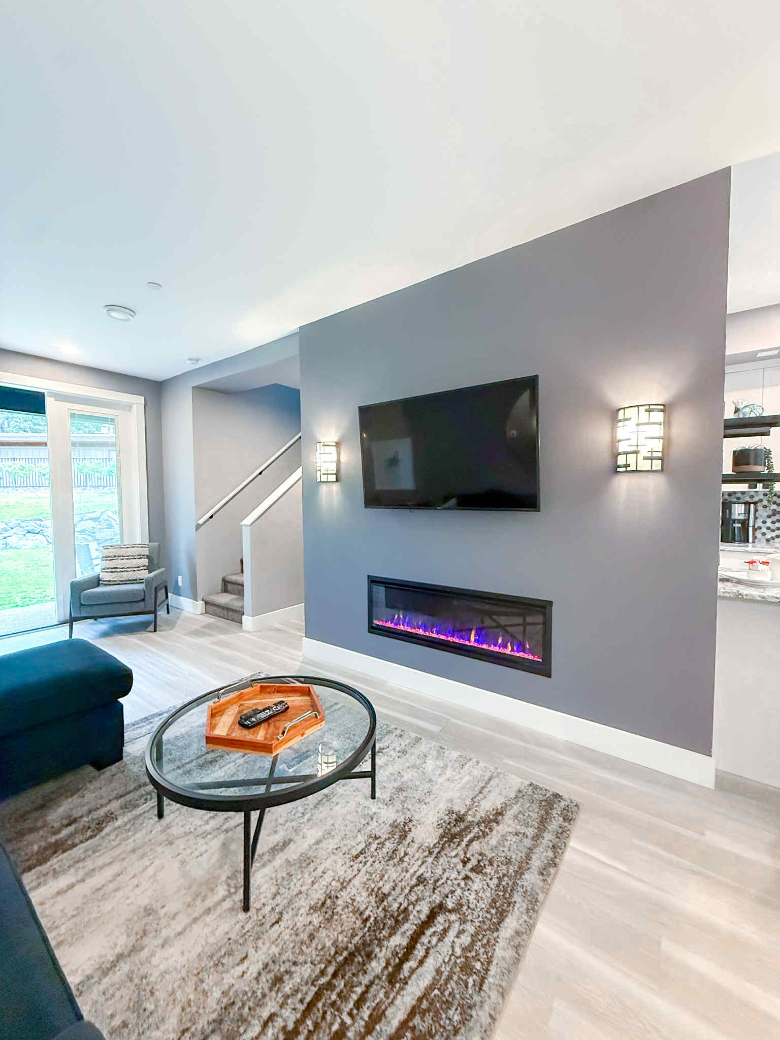 Fireplace. Mood lighting. Tons of heat.