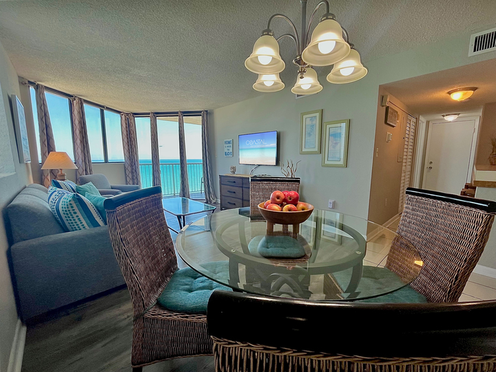 Savor delicious meals with a view in our charming dining area!