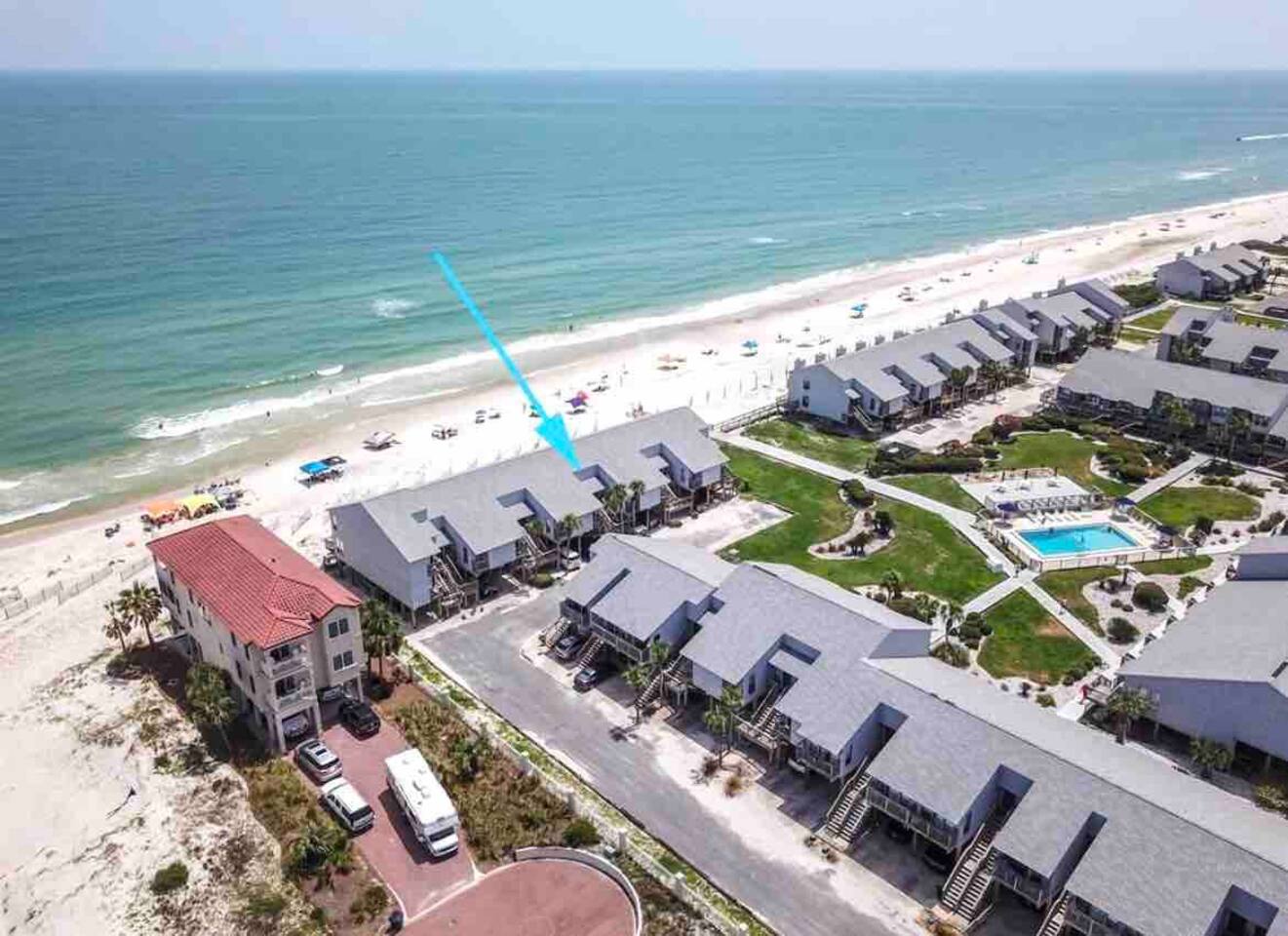 Beachfront townhouse