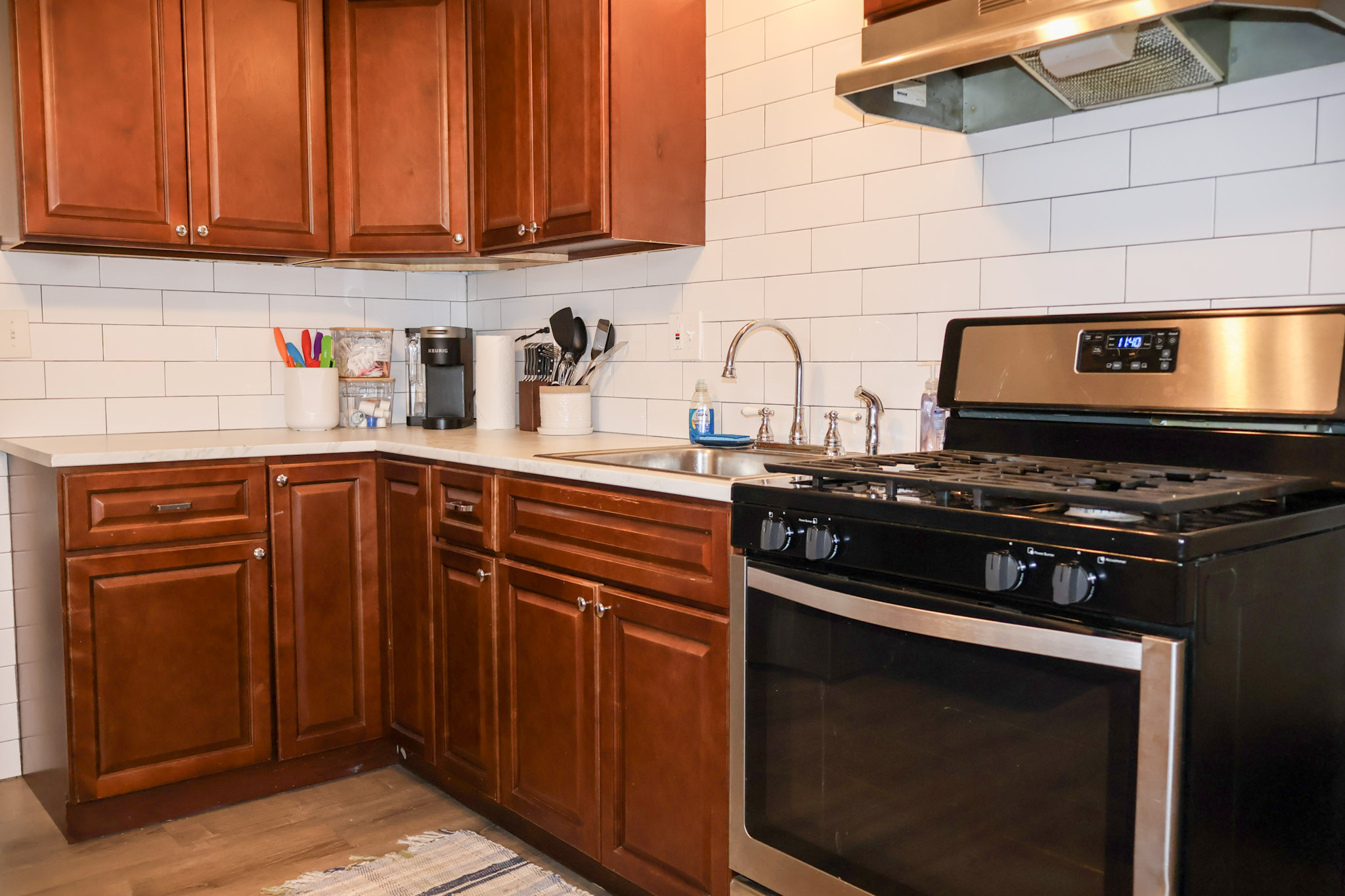 Fully stocked kitchen with all of your cooking essentials