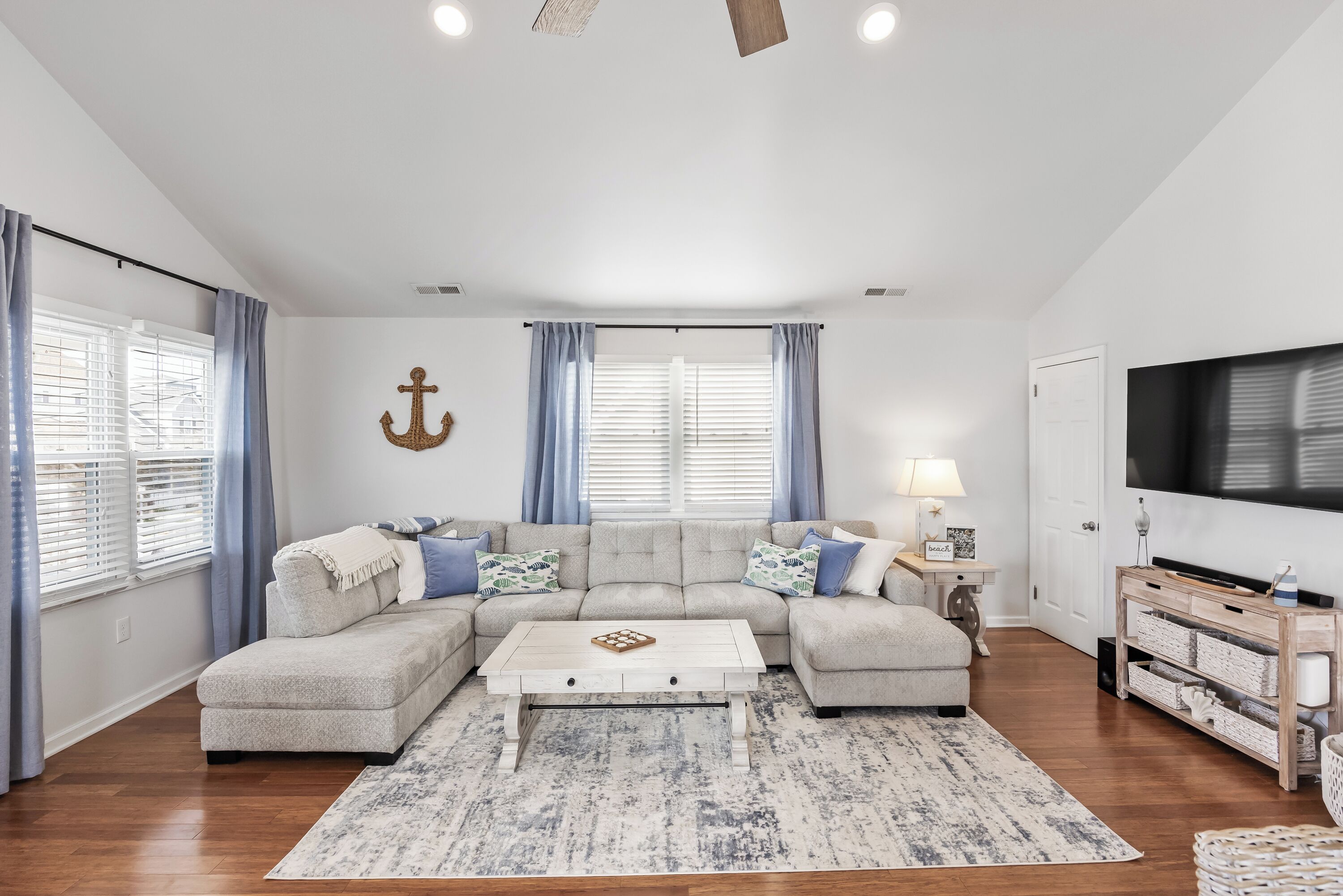 Living room with plush seating