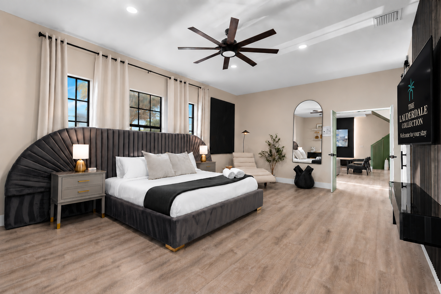 🛌 Your private sanctuary — comfort, luxury.  Drift off reading a book in the plush lounger.