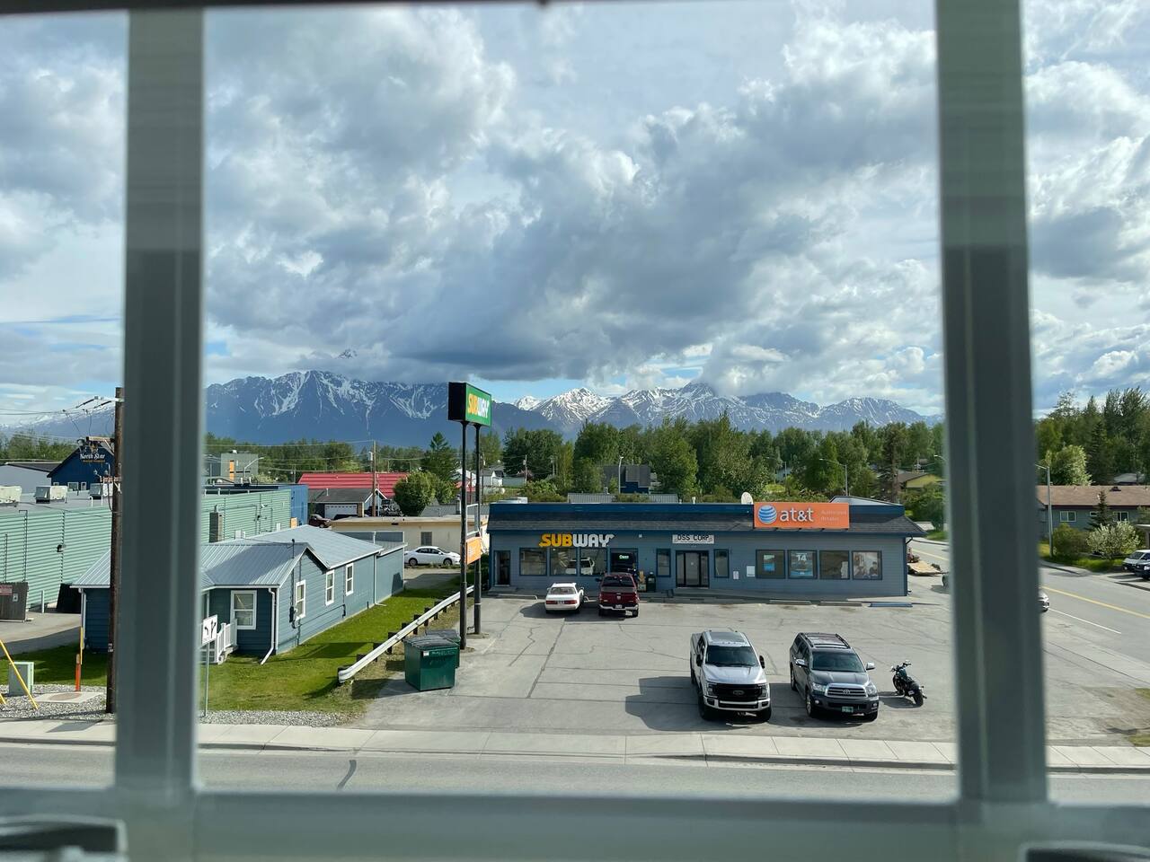 Mountain & small town view