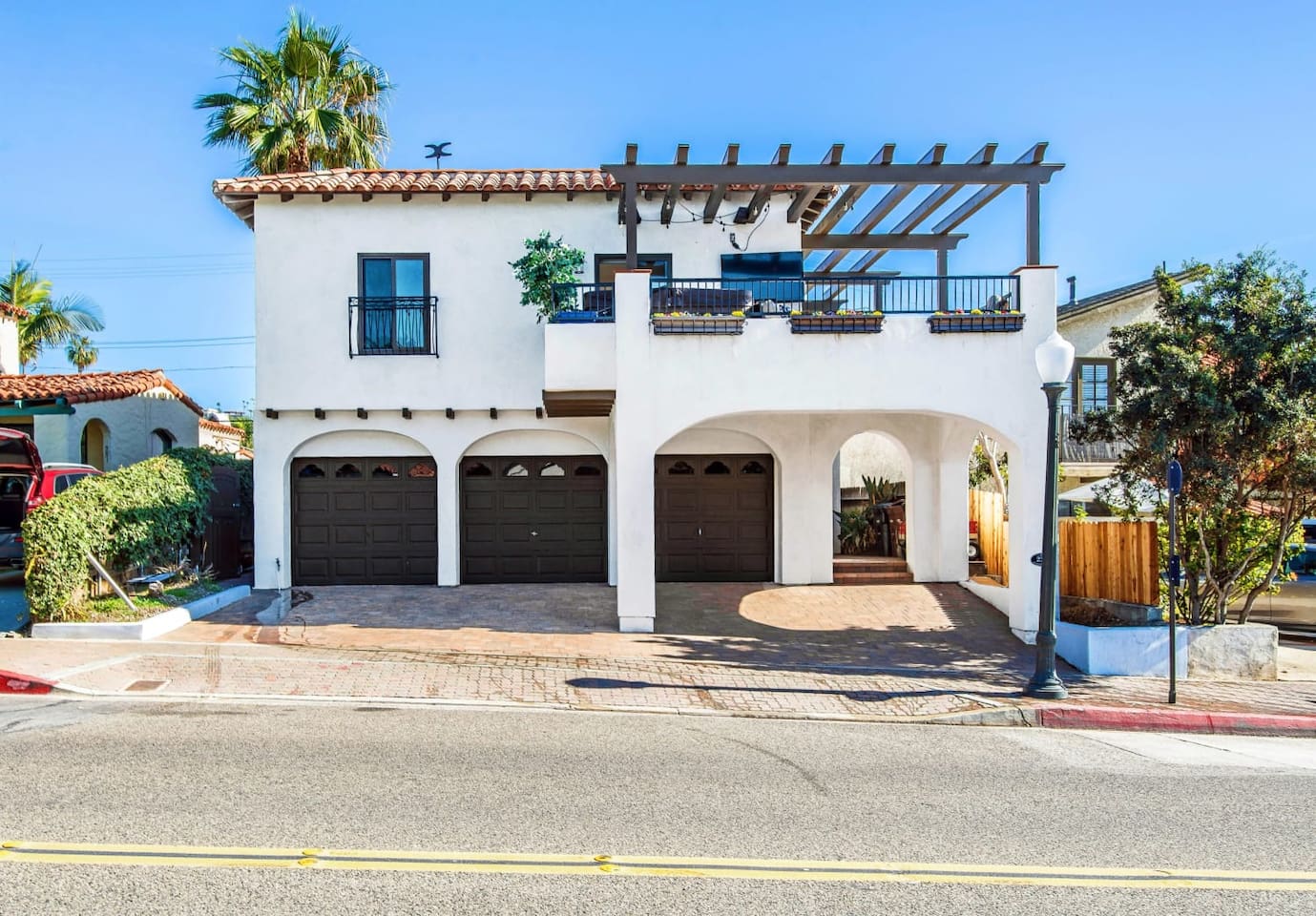 Here is the view from the front.  One dedicated parking spot is included in the rental.  There is also free overnight street parking on the adjacent cross street 100ft away