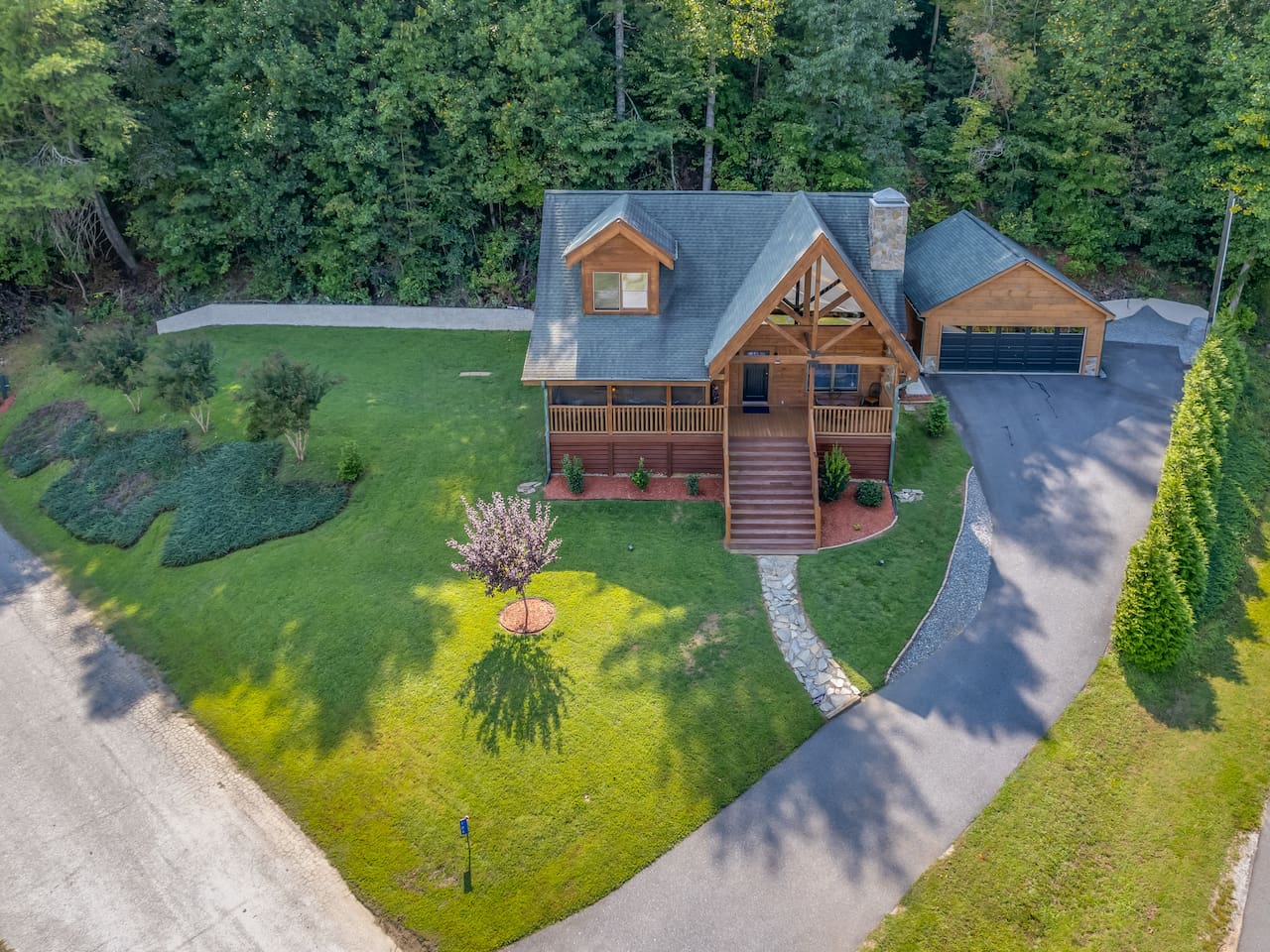 Drone view of the home