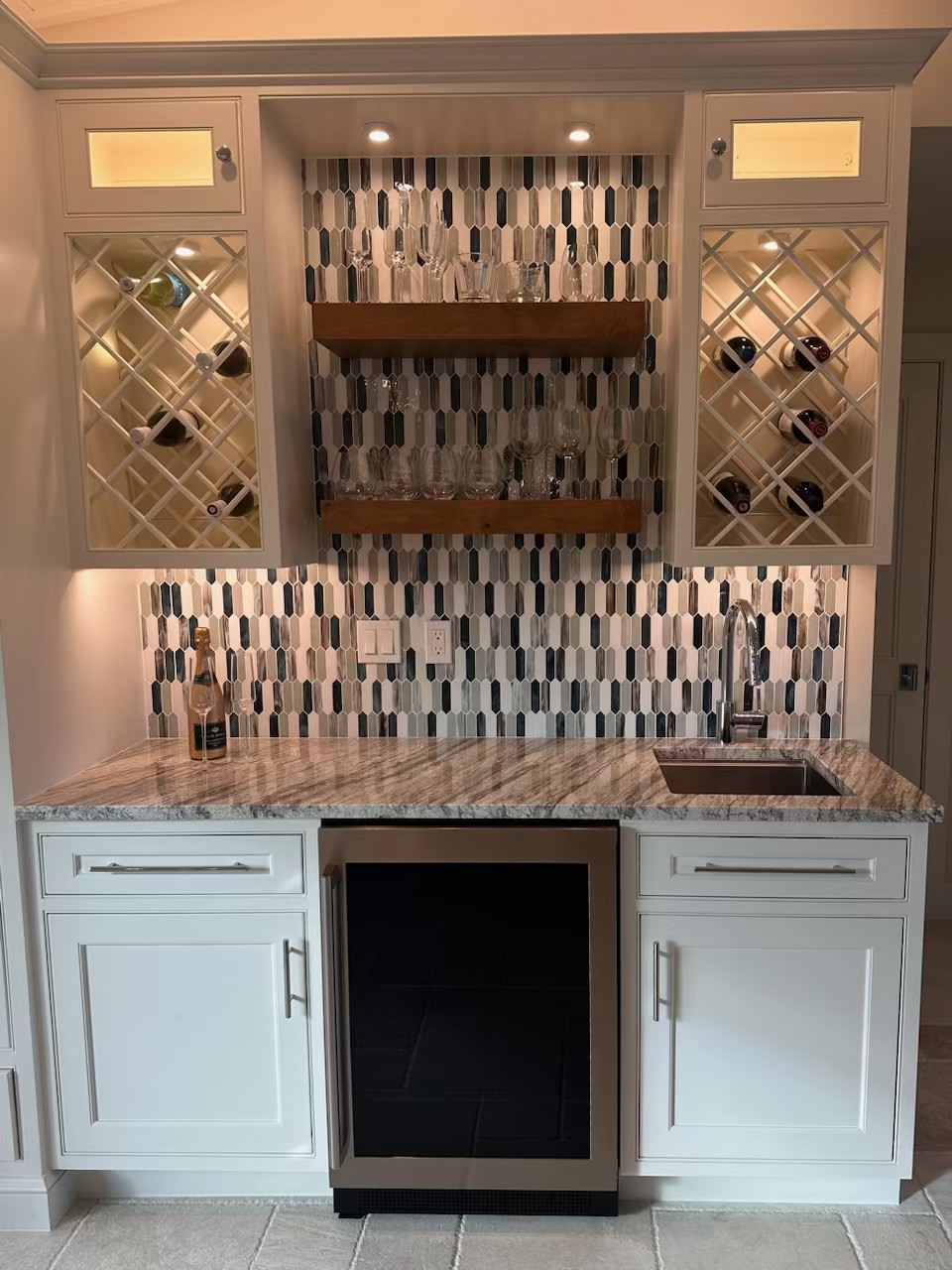 Bar with Beverage Fridge