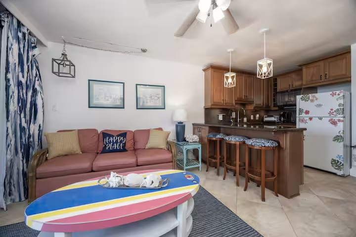 The open plan keeps everyone involved in the fun