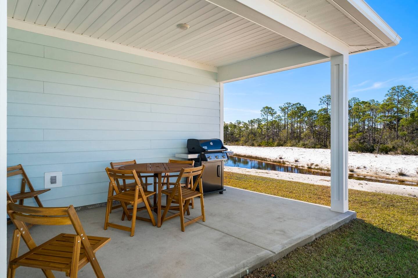 Inviting outdoor area perfect for lounging, dining, or family gatherings.