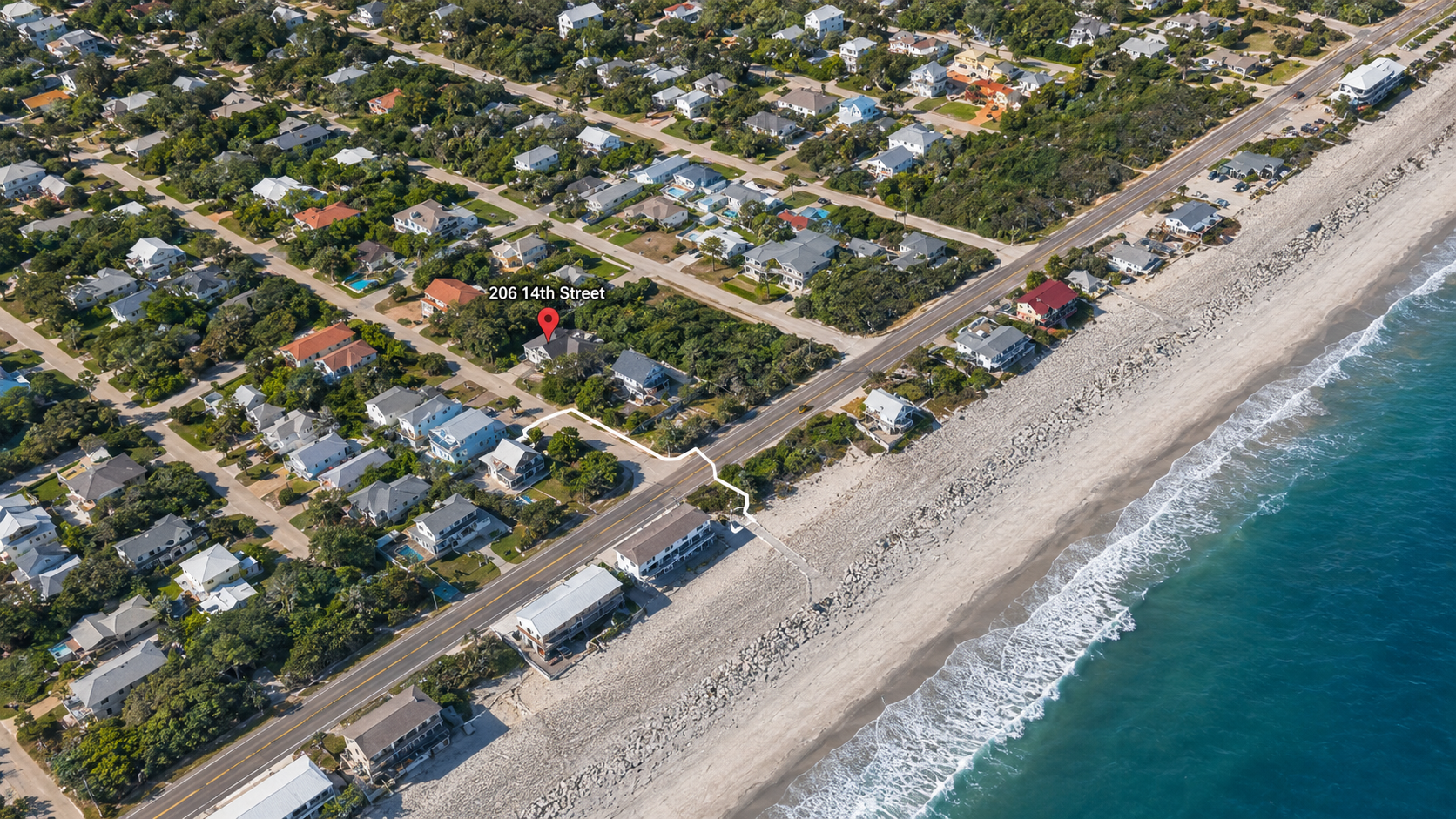 Across the street from the ocean just steps from the beach!