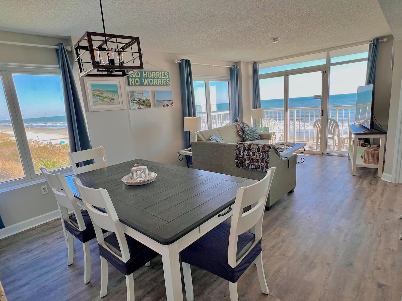 Dining and Living Area with OceanFront Views all around!