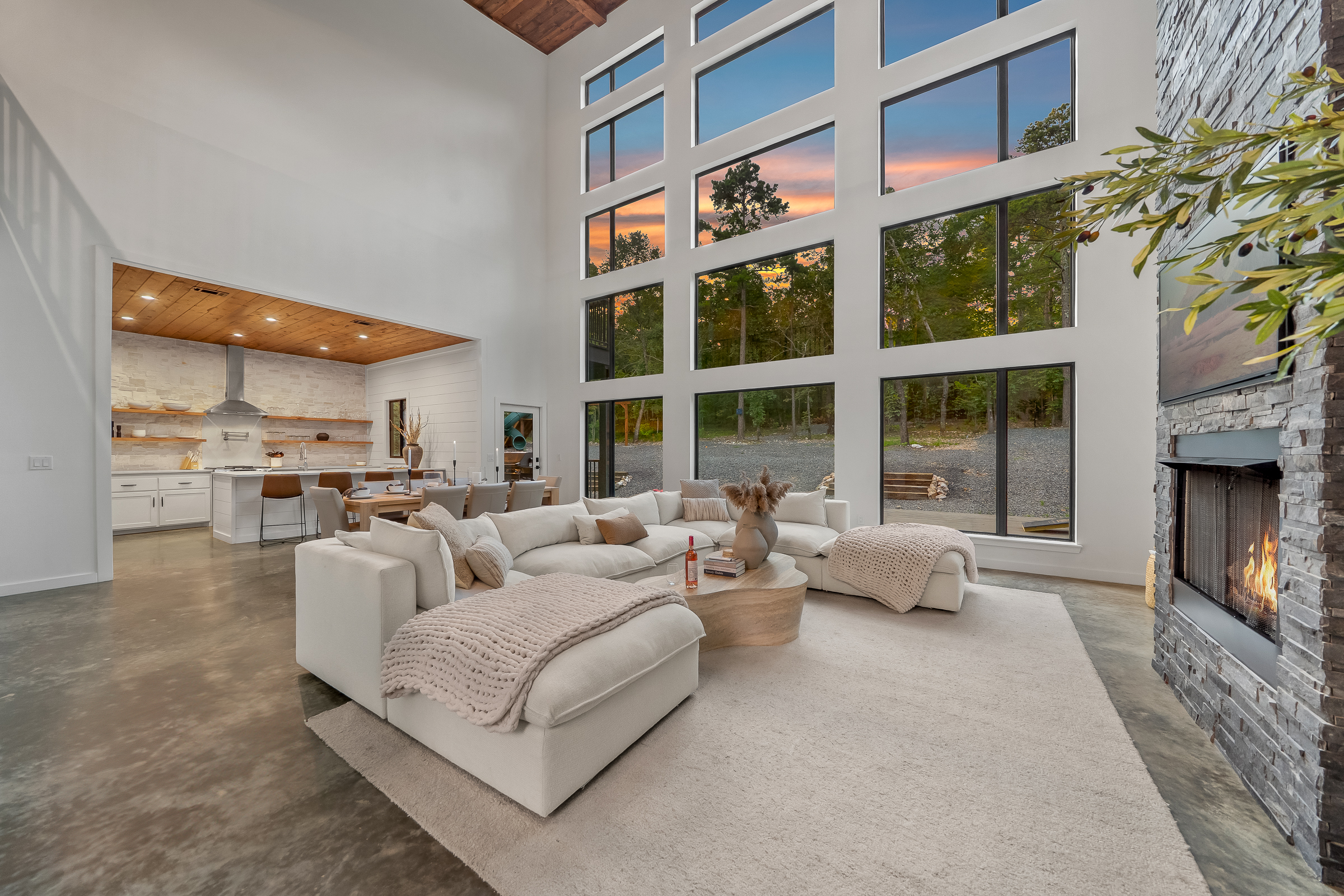 Large open-space living area