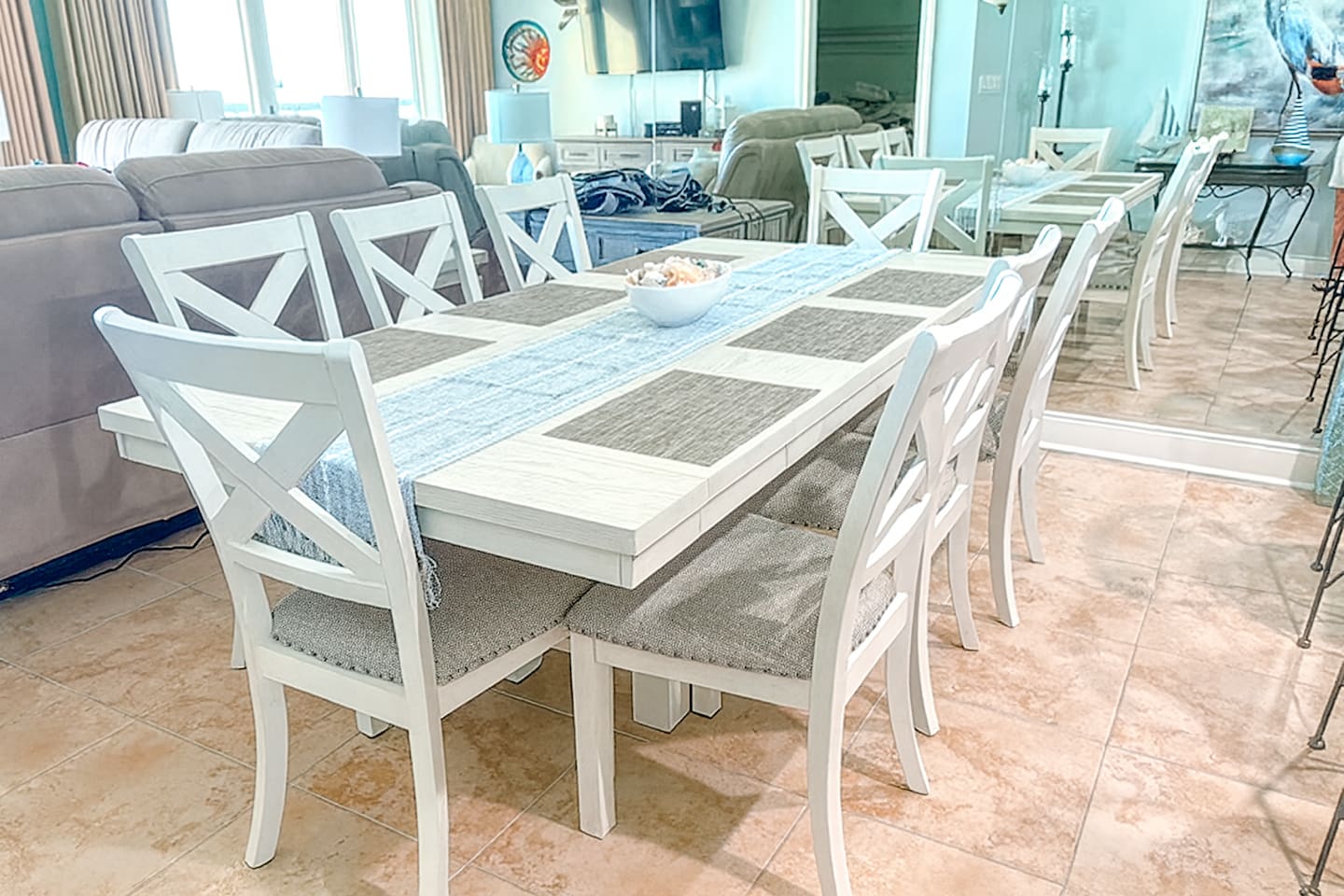 Plenty of room for everyone to sit together — because the best vacation memories start around the table.