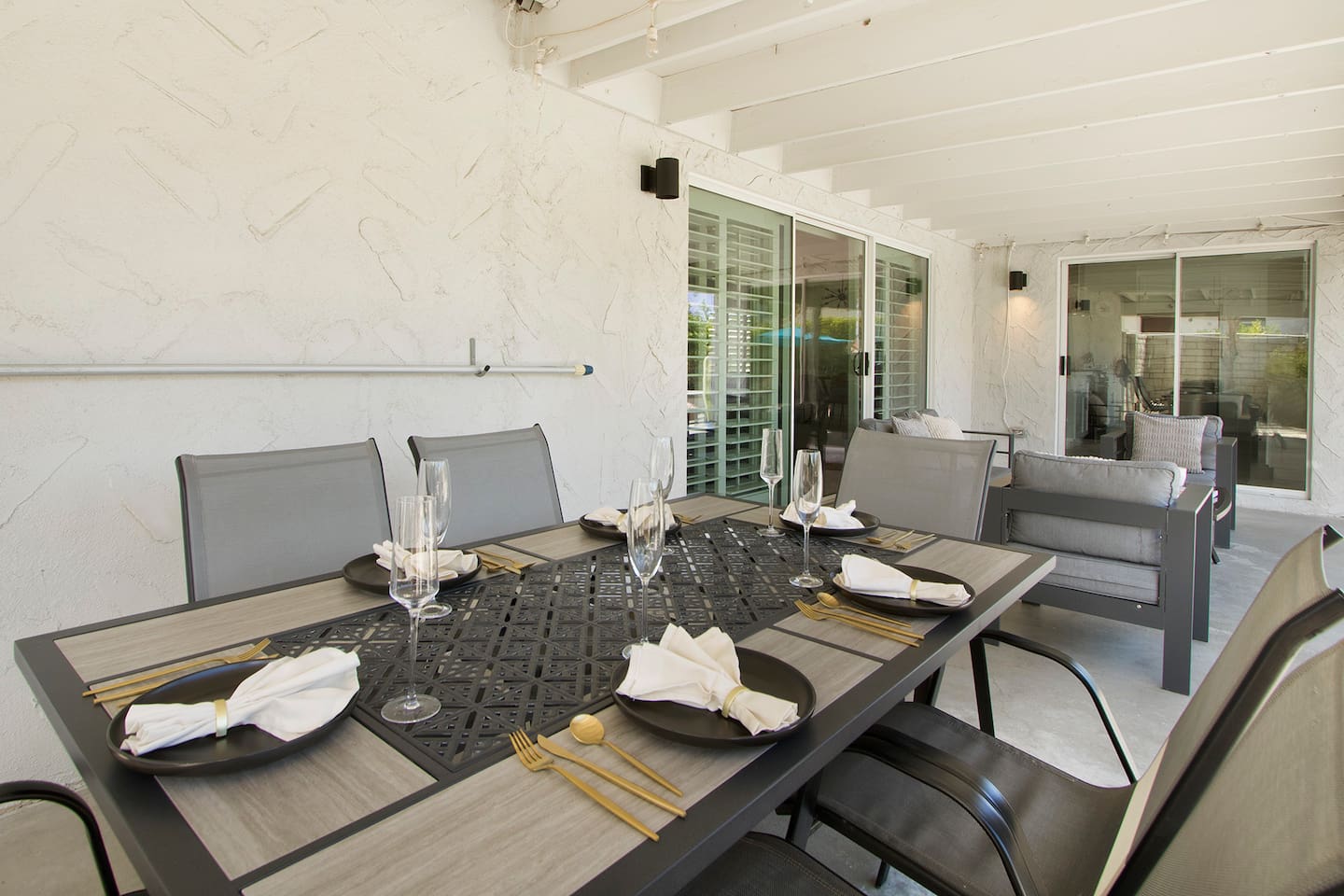 Outdoor dining area