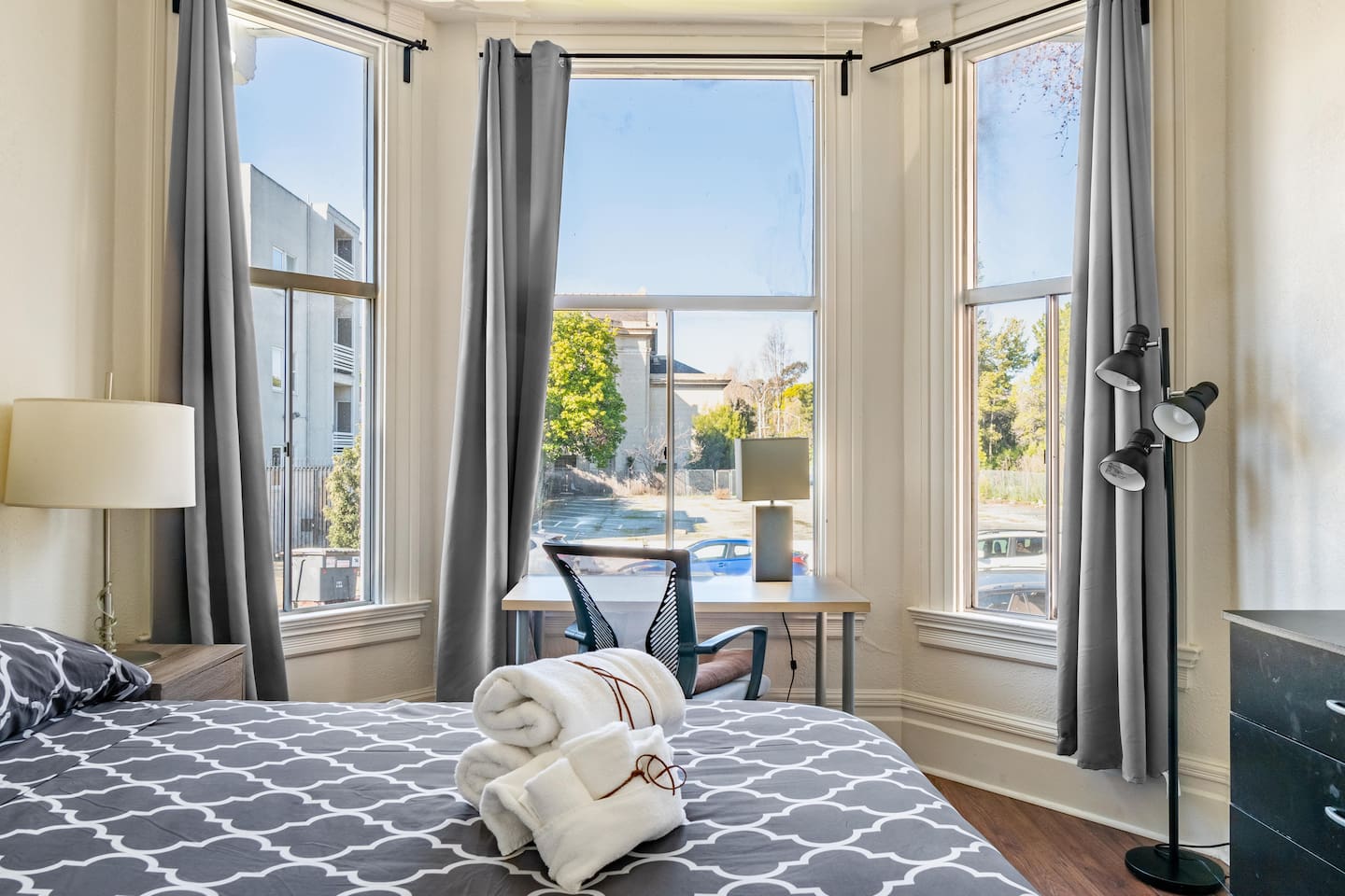 Natural light coming in our 1st bedroom