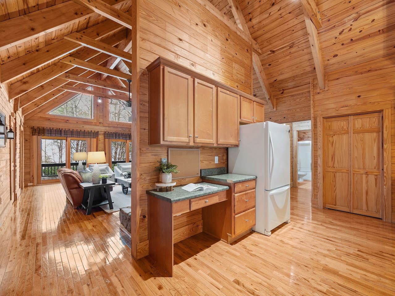 Backside of the kitchen area
