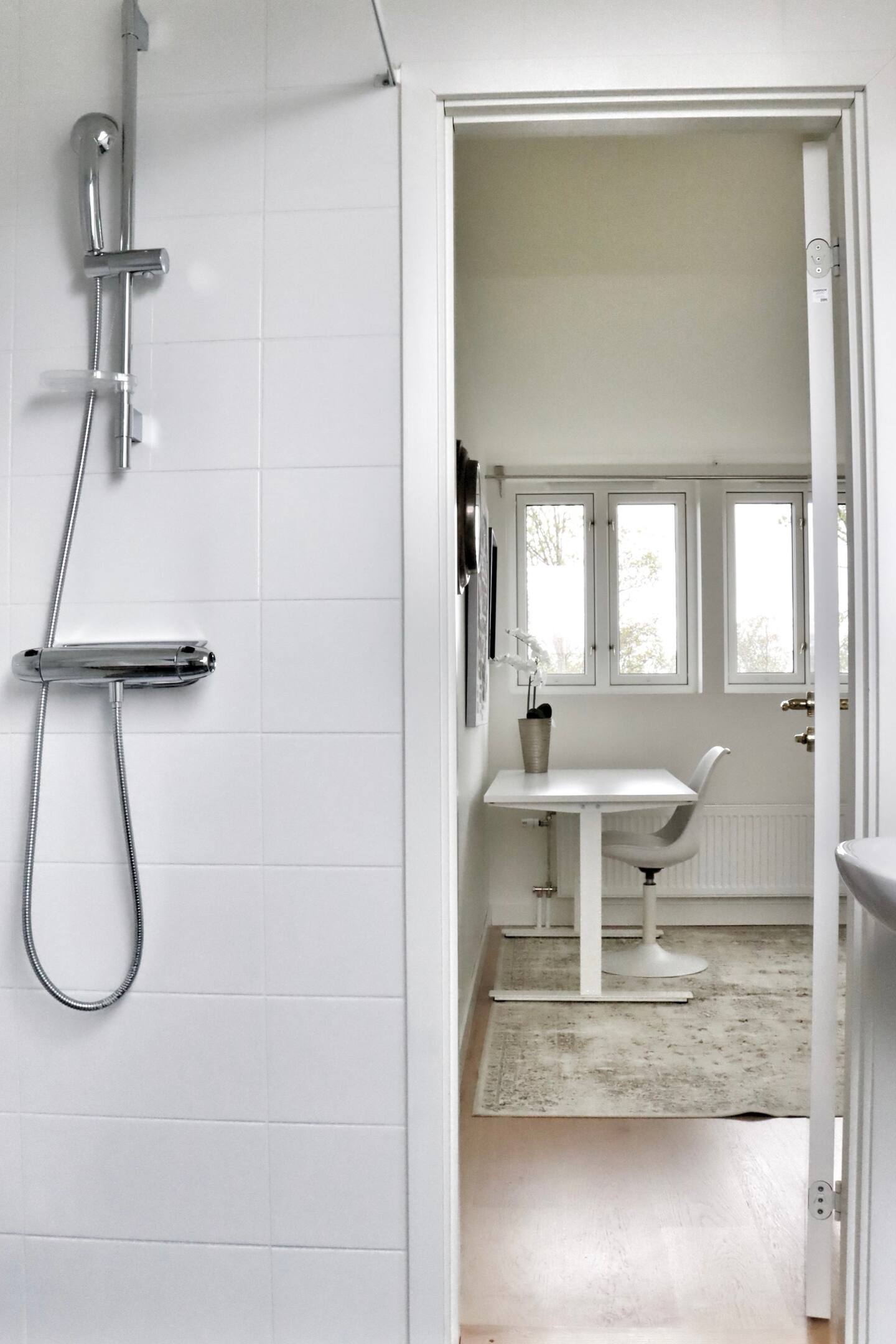 shower in bathroom upstairs