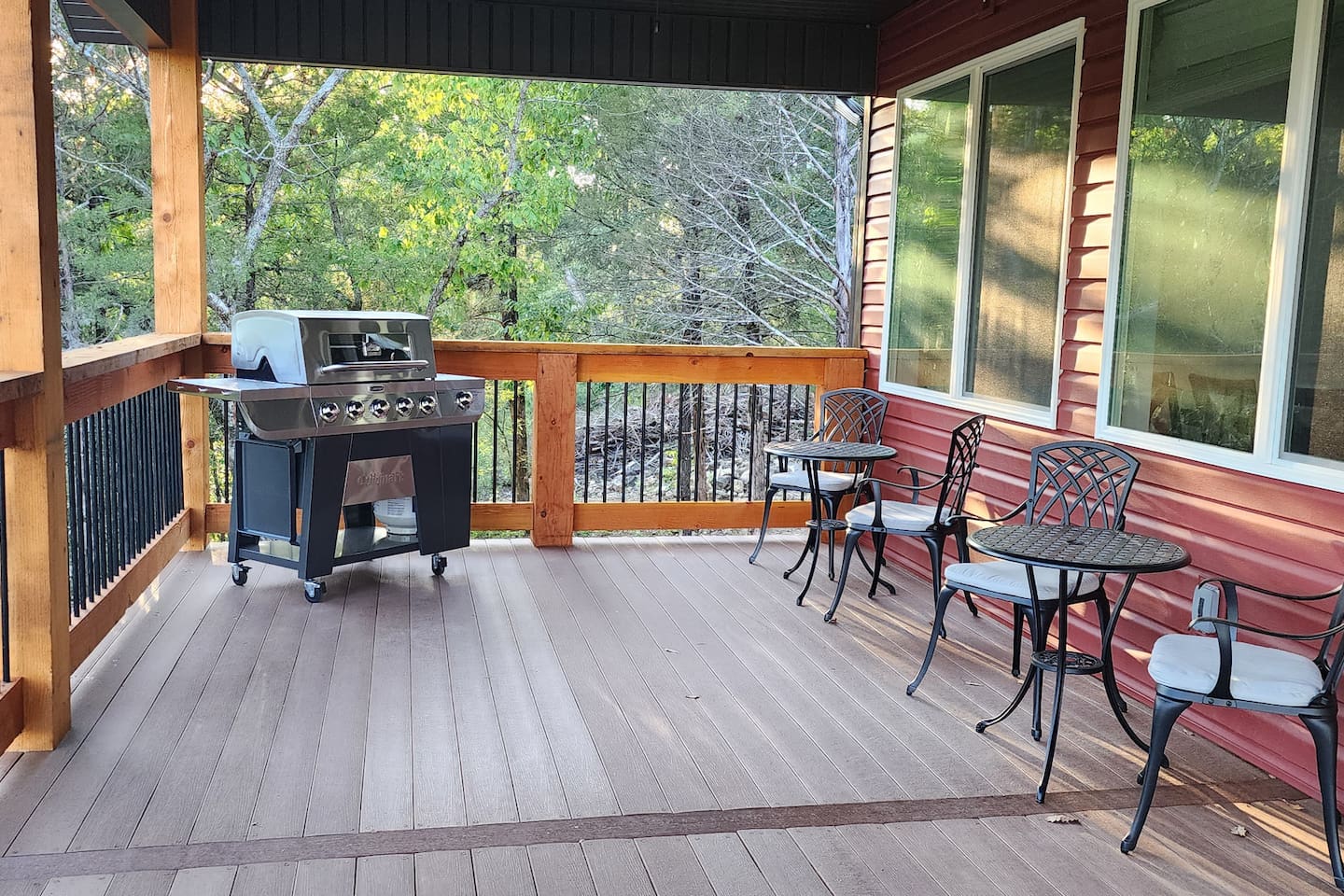 Grill out while enjoying the peaceful Ozark scenery.