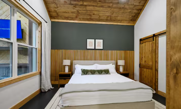 Peaceful king bedroom designed for restful nights