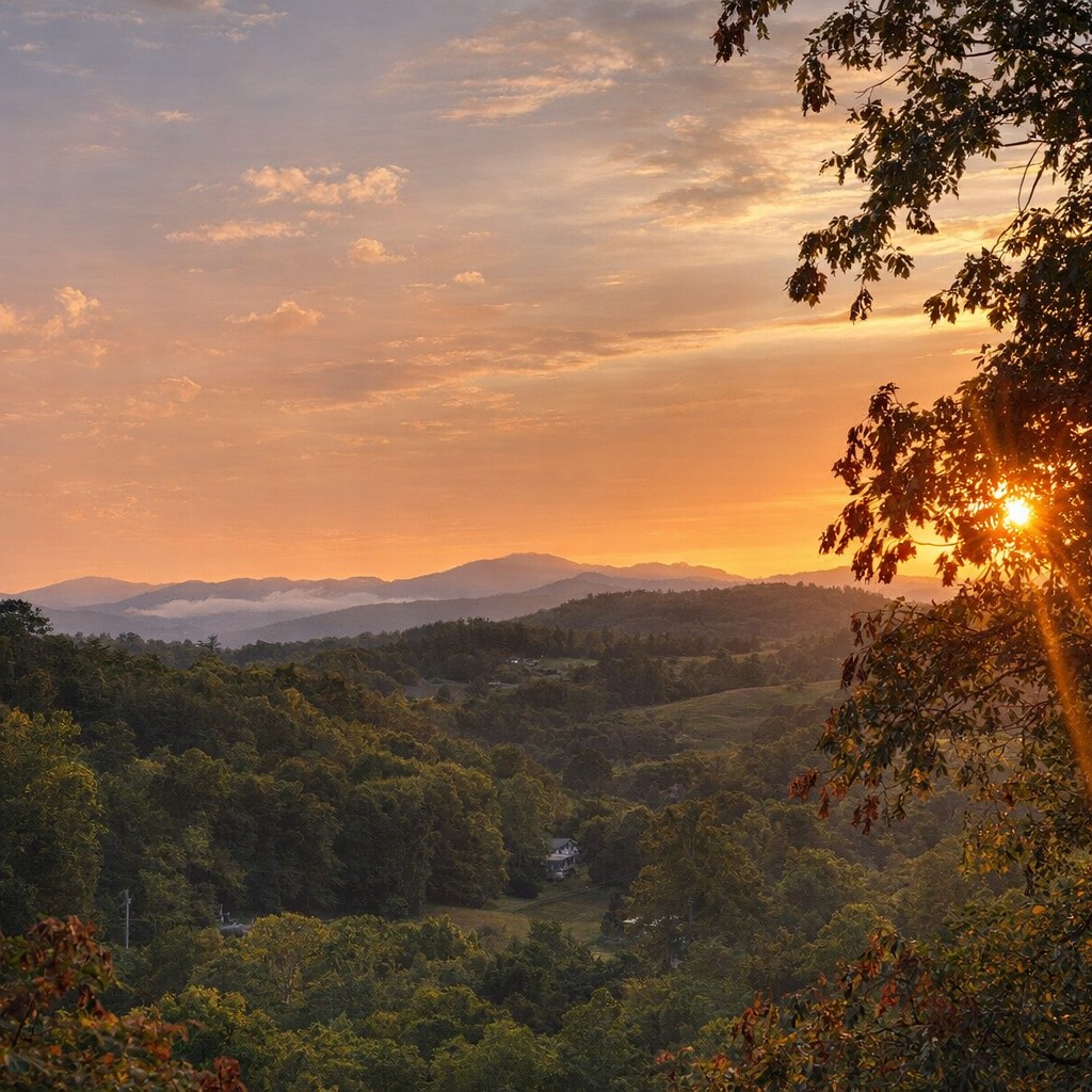 Opening March 2026 ✨
Misty mornings over rolling farmland.
Golden sunsets across the Blue Ridge.
Summit House is coming — and pre-launch stays are now available.