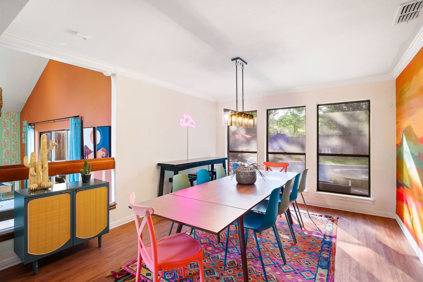  Gather around for family meals, celebrations, and late-night games.