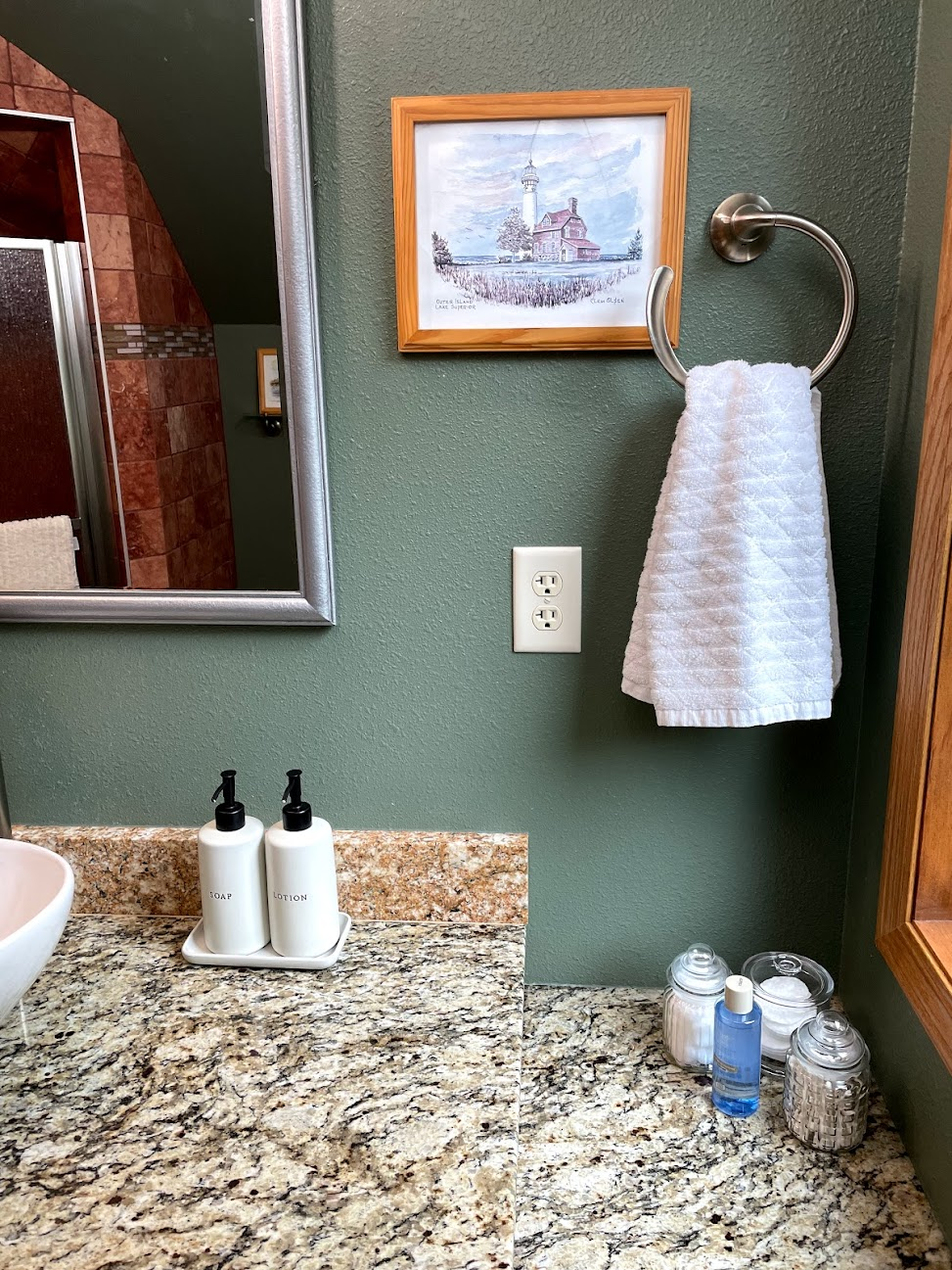complimentary Qtip makeup remover hair dryer 