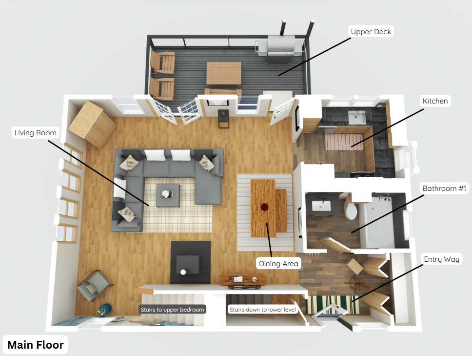 Main floor 3D Floor Plan