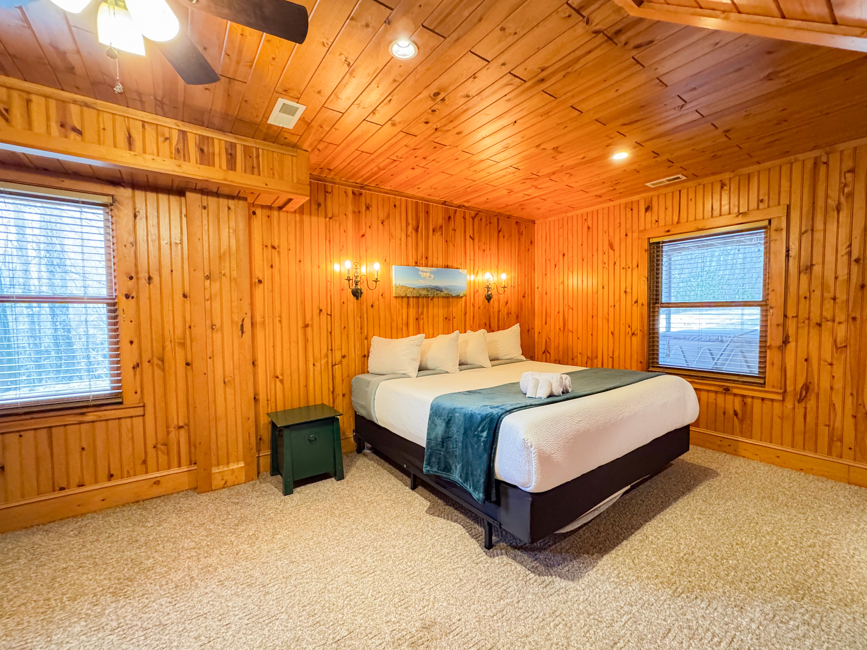 Lower level bedroom complete with King Bed.