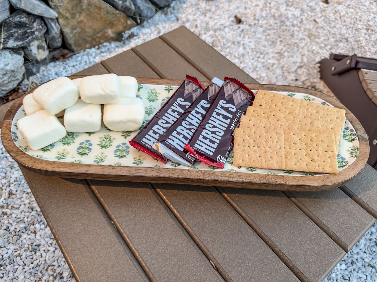 Bring your smores!  The fire pit and outdoor fireplace are both perfect spots to make smores! (Smores not provided)