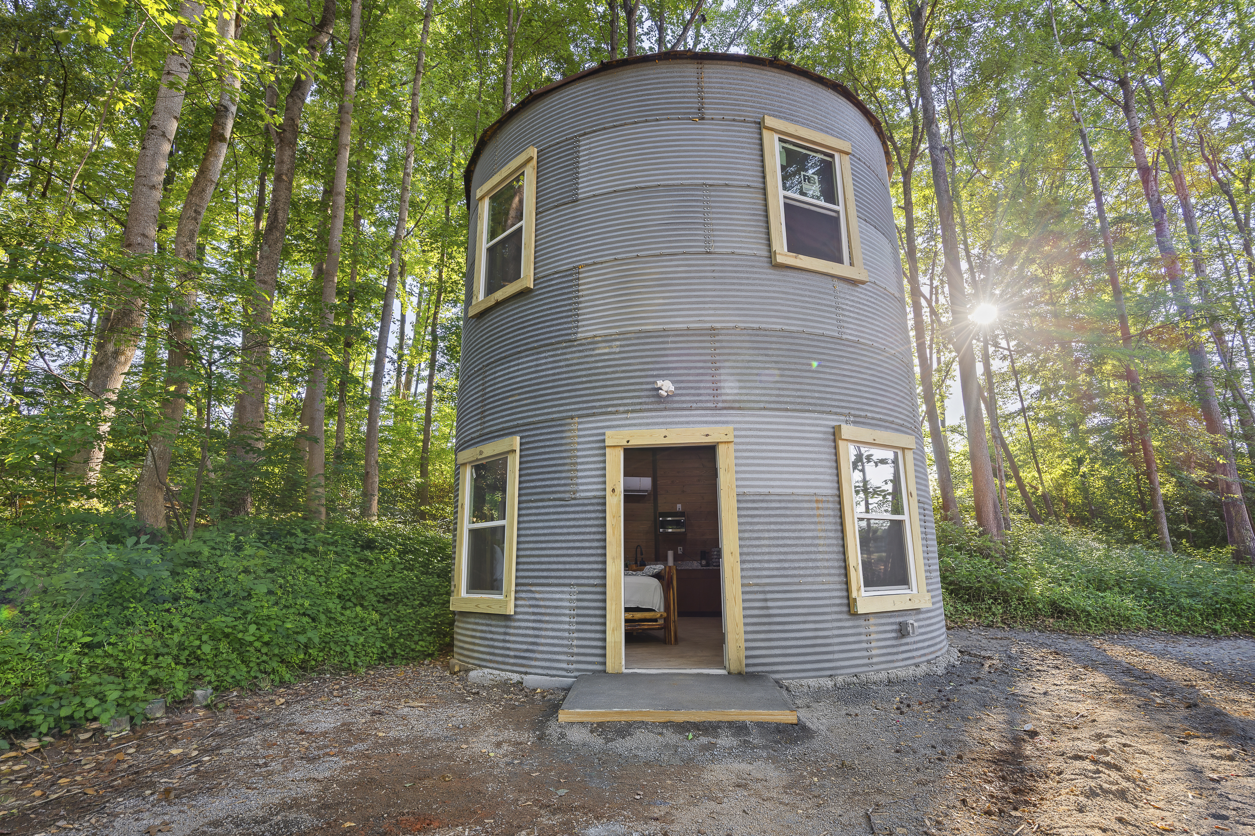 Unique Retreat: Experience a whimsical stay in this charming, circular hideaway among the trees!
