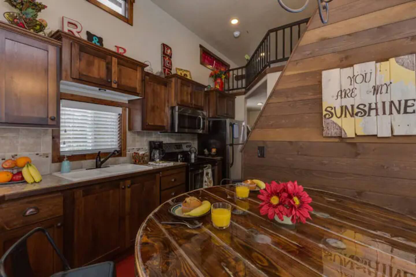 Dining and kitchen area