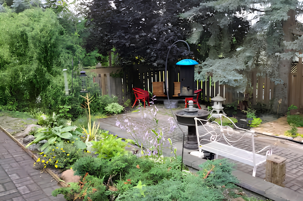 Enjoying the ZEN garden.