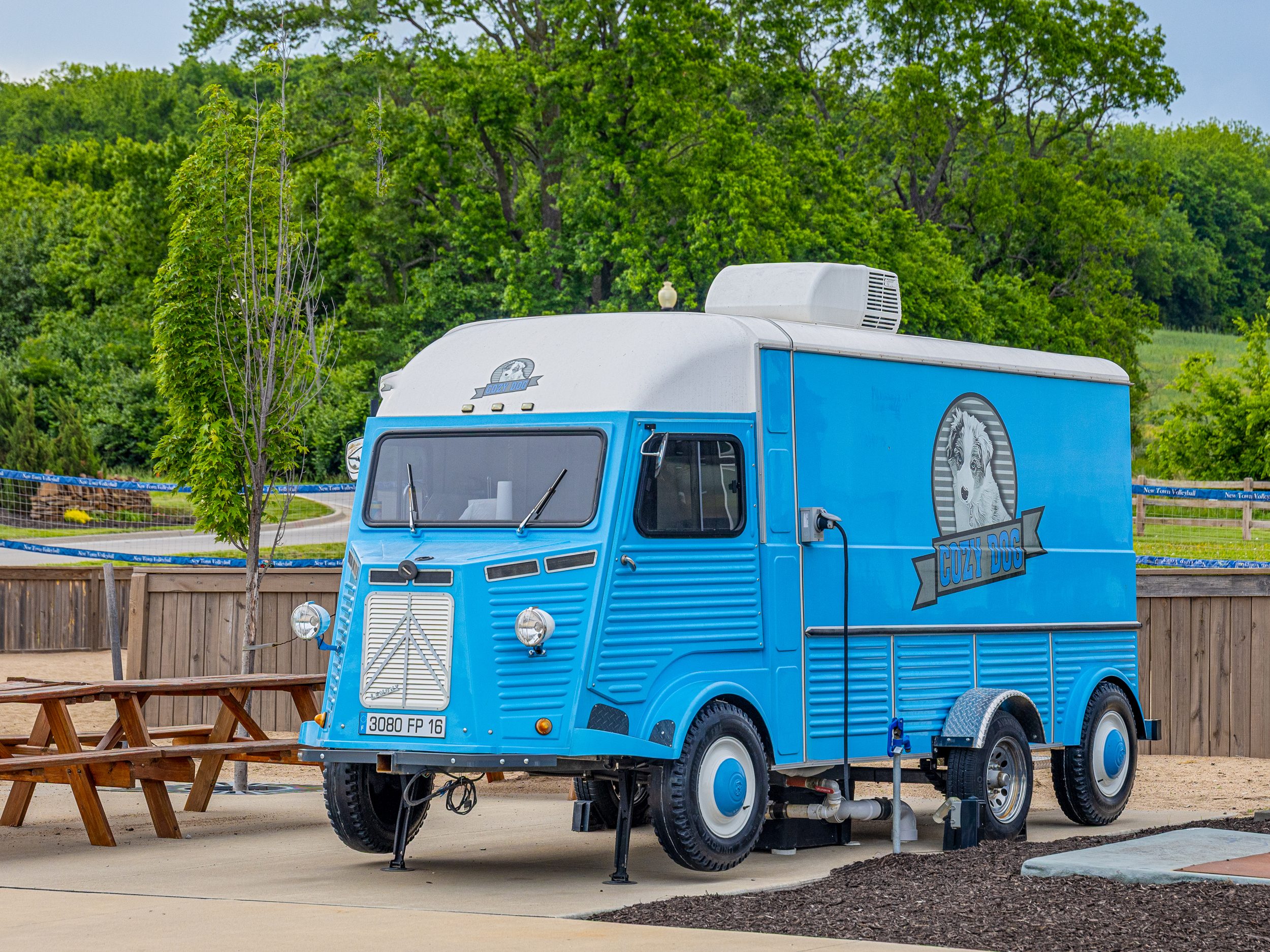 The neighborhood food truck frequently serves guests during concerts and special events, adding to the vibrant community atmosphere and local dining options.