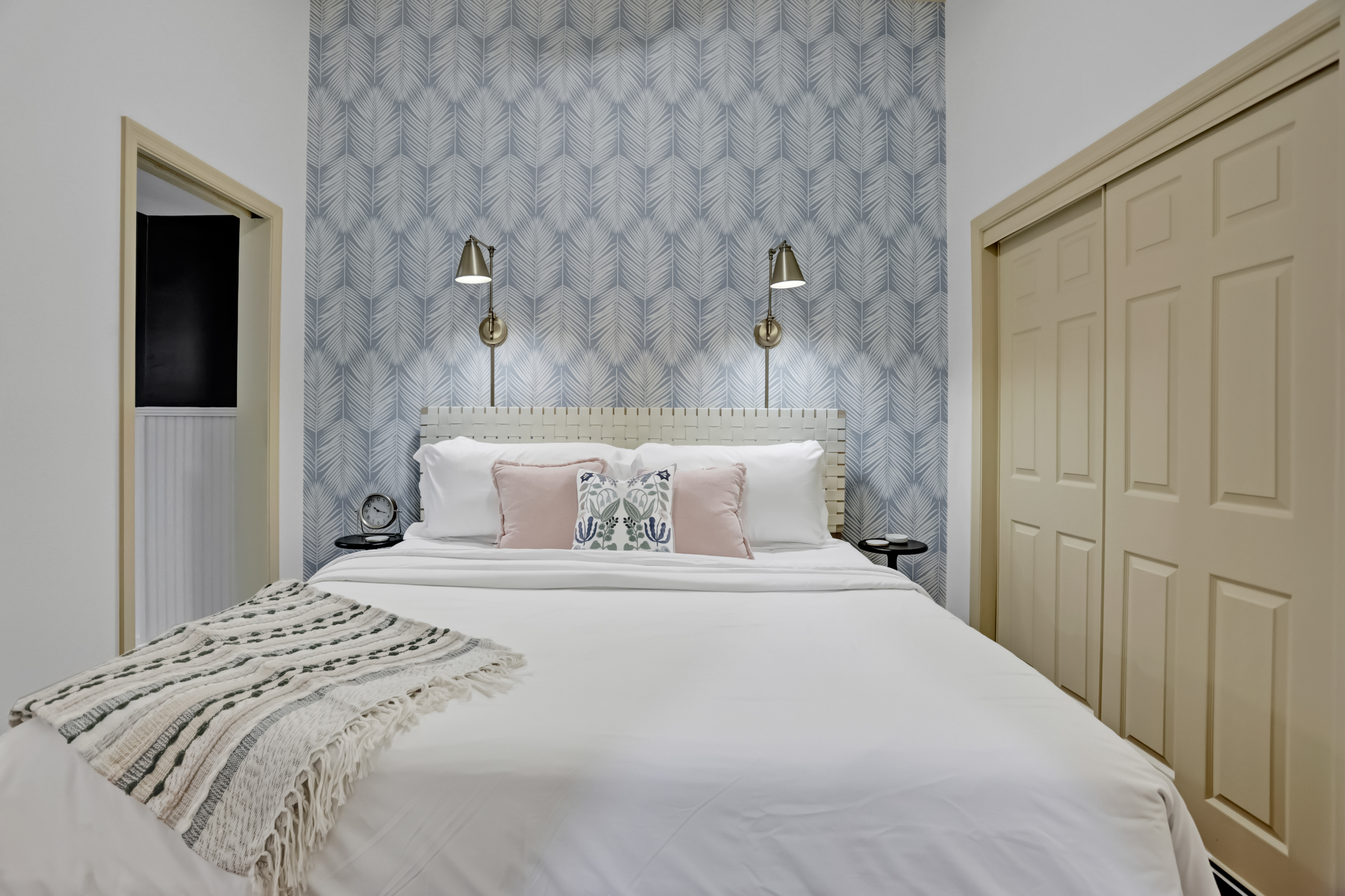 Wake up refreshed in this peaceful king-size space.