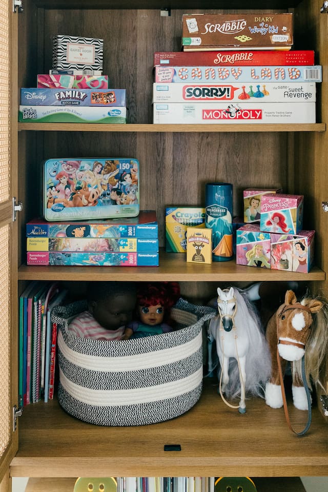 Games, puzzles, playing cards, coloring books, dolls, and more! Multiple ages and activity levels.