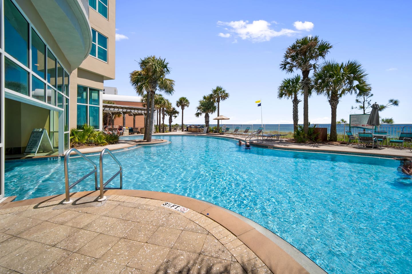 The resorts indoor/outdoor pool. The indoor area is seasonally heated during cooler months.
