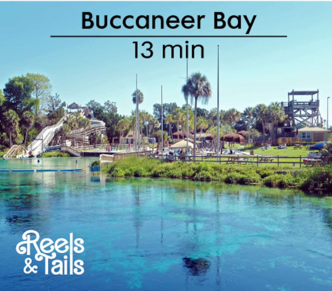 13 minute drive to Buccaneer Bay water park with the very famous mermaid show
